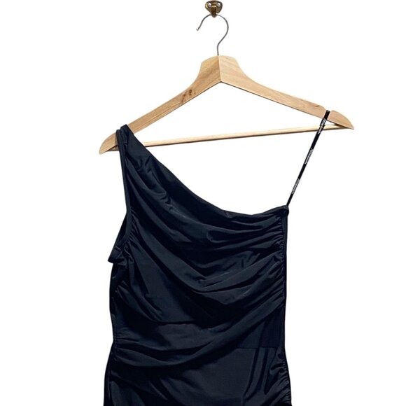 MiracleSuit One Shoulder Swimsuit Black Size 6 - Picture 4 of 11